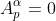 A^{\alpha}_p=0